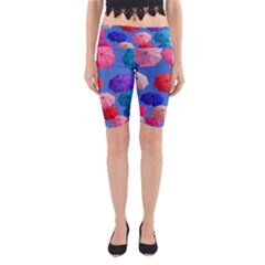 Rainbow Umbrella Yoga Cropped Leggings