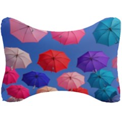 Rainbow Umbrella Seat Head Rest Cushion by Sparkle