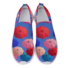 Rainbow Umbrella Women s Slip On Sneakers by Sparkle