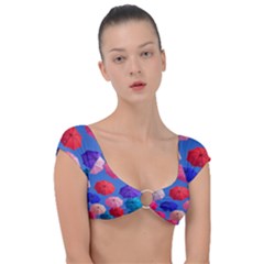 Rainbow Umbrella Cap Sleeve Ring Bikini Top