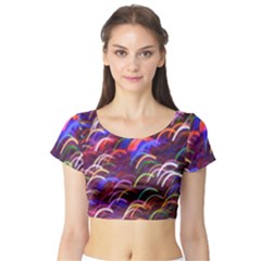 Fractal Rings Short Sleeve Crop Top by Sparkle