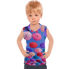 Rainbow Umbrella Kids  Sport Tank Top