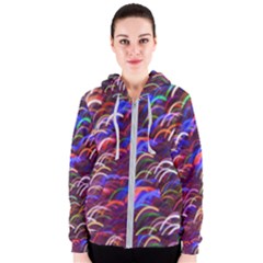 Fractal Rings Women s Zipper Hoodie by Sparkle