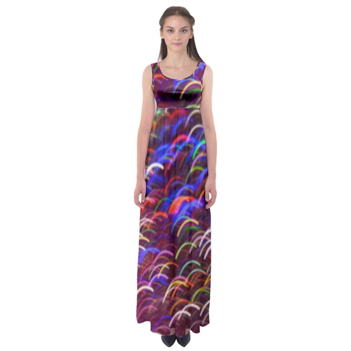 Fractal Rings Empire Waist Maxi Dress