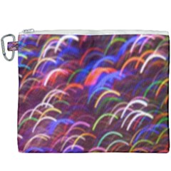 Fractal Rings Canvas Cosmetic Bag (xxxl) by Sparkle