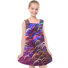 Fractal Rings Kids  Cross Back Dress by Sparkle