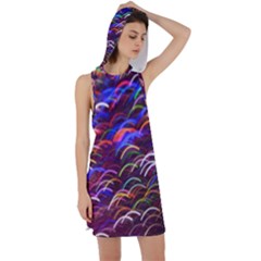 Fractal Rings Racer Back Hoodie Dress