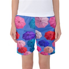 Rainbow Umbrella Women s Basketball Shorts by Sparkle