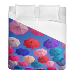 Rainbow Umbrella Duvet Cover (full/ Double Size) by Sparkle