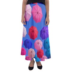 Rainbow Umbrella Flared Maxi Skirt by Sparkle