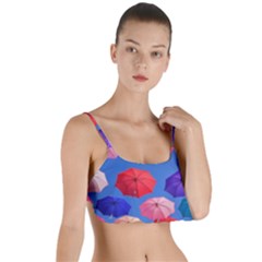 Rainbow Umbrella Layered Top Bikini Top 