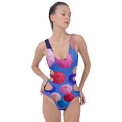 Rainbow Umbrella Side Cut Out Swimsuit