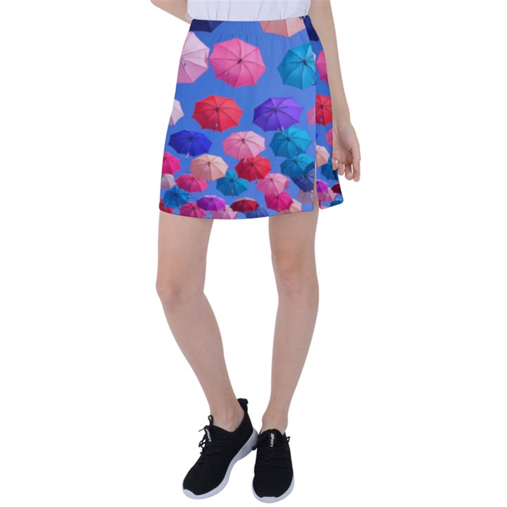 Rainbow Umbrella Tennis Skirt