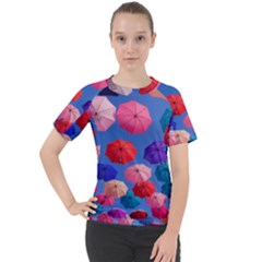 Rainbow Umbrella Women s Sport Raglan Tee