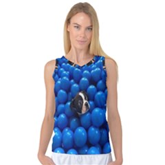 Cute Balls Puppy Women s Basketball Tank Top by Sparkle