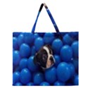 Cute Balls Puppy Zipper Large Tote Bag View1