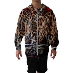 Nature With Tiger Kids  Hooded Windbreaker by Sparkle