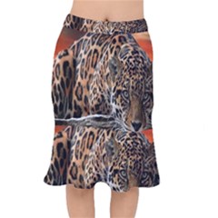 Nature With Tiger Short Mermaid Skirt