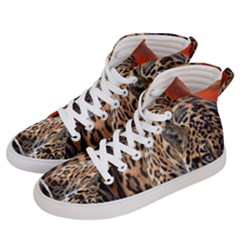 Nature With Tiger Men s Hi-top Skate Sneakers by Sparkle