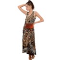 Nature With Tiger V-Neck Chiffon Maxi Dress View1