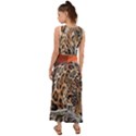 Nature With Tiger V-Neck Chiffon Maxi Dress View2