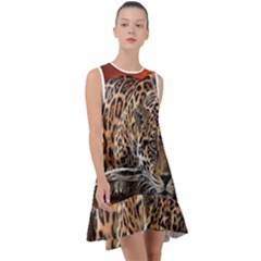 Nature With Tiger Frill Swing Dress by Sparkle