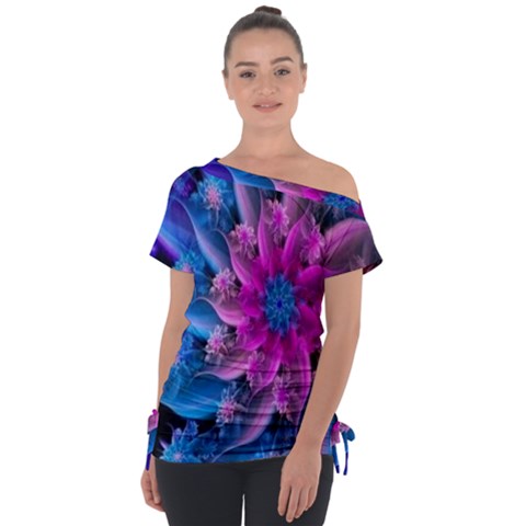 Fractal Flower Tie-up Tee by Sparkle