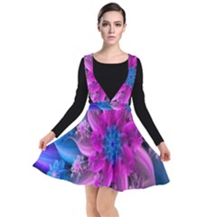 Fractal Flower Plunge Pinafore Dress by Sparkle