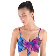 Fractal Flower Woven Tie Front Bralet by Sparkle