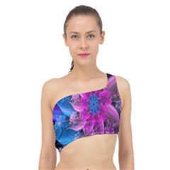 Fractal Flower Spliced Up Bikini Top 