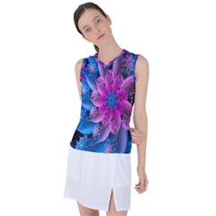 Fractal Flower Women s Sleeveless Sports Top