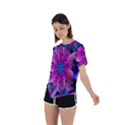 Fractal Flower Asymmetrical Short Sleeve Sports Tee View2