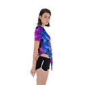 Fractal Flower Asymmetrical Short Sleeve Sports Tee View3