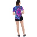 Fractal Flower Asymmetrical Short Sleeve Sports Tee View4