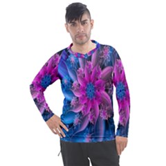 Fractal Flower Men s Pique Long Sleeve Tee