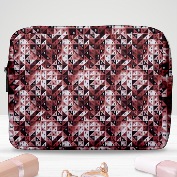 Digital Checkboard Make Up Pouch (Large)