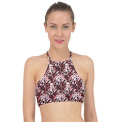 Digital Checkboard Racer Front Bikini Top