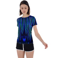 Glowleafs Back Circle Cutout Sports Tee