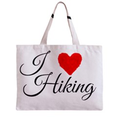 I Hiking Zipper Mini Tote Bag by FunnyStatementsandSlogans