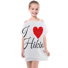 I Hiking Kids  One Piece Chiffon Dress by FunnyStatementsandSlogans