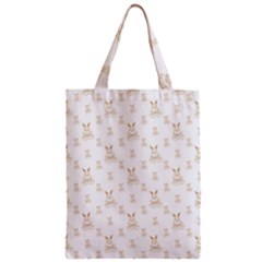 Happy Easter Motif Print Pattern Zipper Classic Tote Bag by dflcprintsclothing