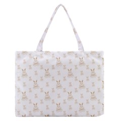 Happy Easter Motif Print Pattern Zipper Medium Tote Bag by dflcprintsclothing