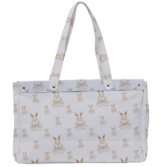 Happy Easter Motif Print Pattern Canvas Work Bag by dflcprintsclothing