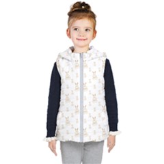 Happy Easter Motif Print Pattern Kids  Hooded Puffer Vest by dflcprintsclothing