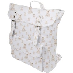 Happy Easter Motif Print Pattern Buckle Up Backpack by dflcprintsclothing