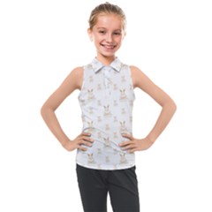 Happy Easter Motif Print Pattern Kids  Sleeveless Polo Tee