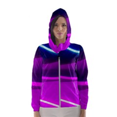 Neon Wonder  Women s Hooded Windbreaker by essentialimage