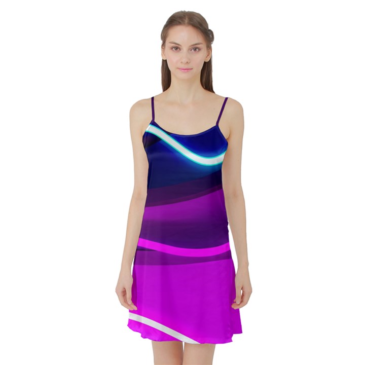 Neon Wonder  Satin Night Slip