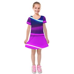 Neon Wonder  Kids  Short Sleeve Velvet Dress by essentialimage