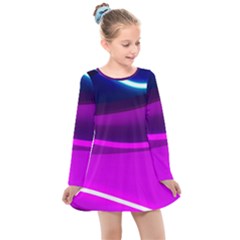 Neon Wonder  Kids  Long Sleeve Dress by essentialimage